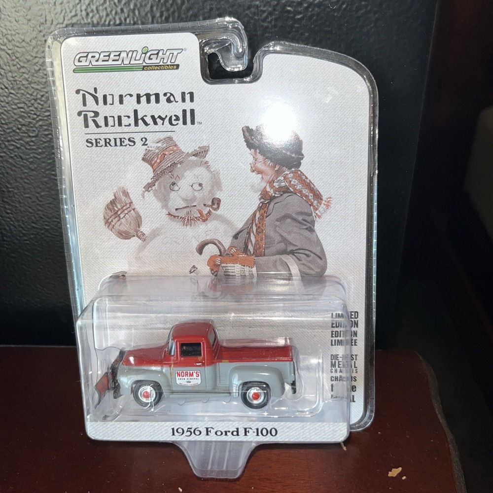 2019 Greenlight 'Norman Rockwell Series 2, "1956 Ford F-100" Model Toy Truck New